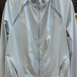 lululemon athletica Light Blue Rain/Wind Breaker Jacket